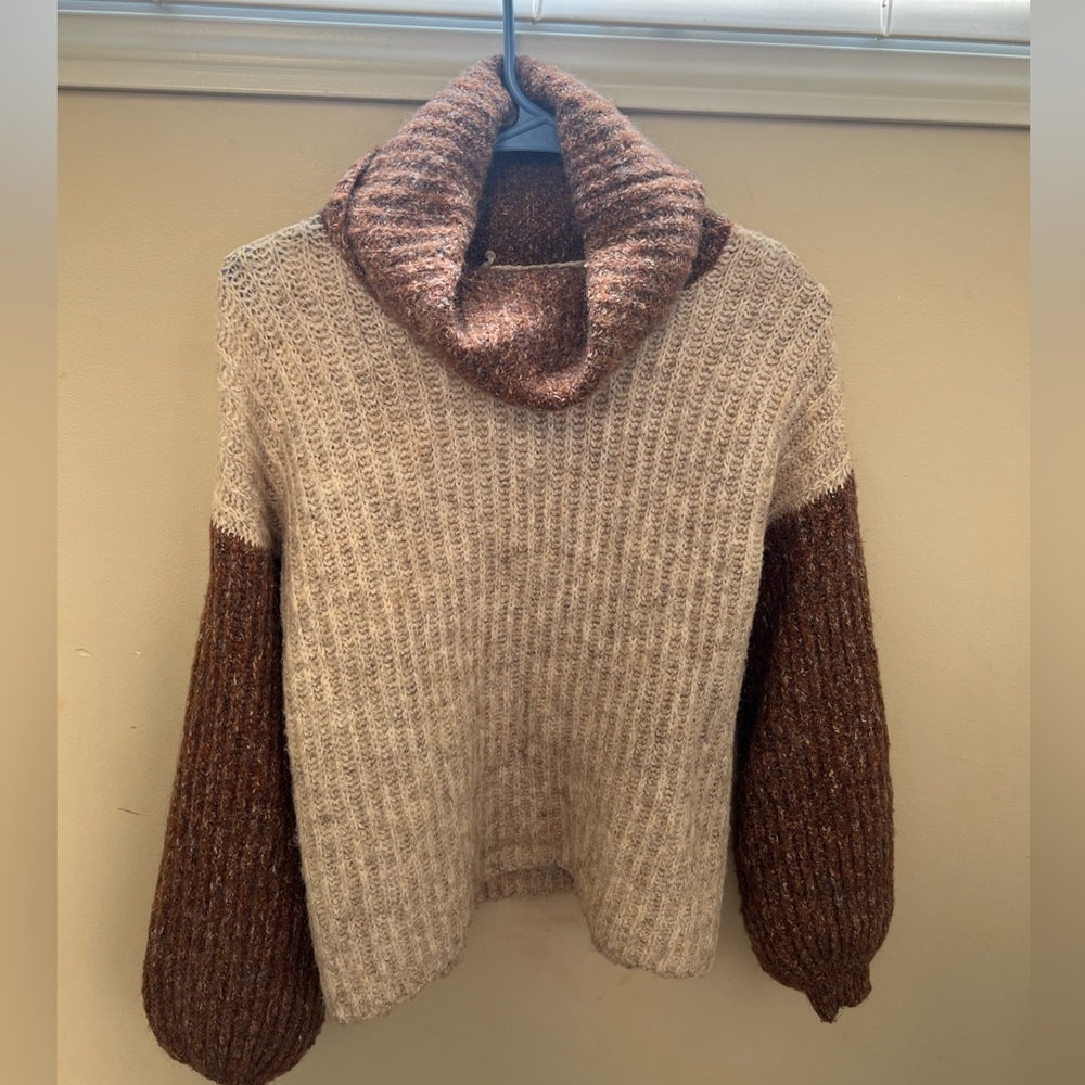 Ruby Moon chunky color block sweater Xs